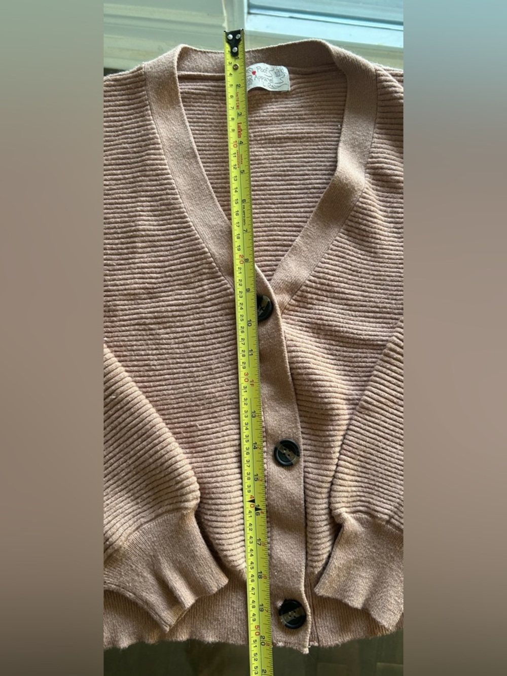 V-Neck Button Cardigan - Picture 3 of 5